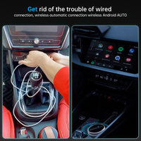 Adaptador Inalámbrico Carplay Fuallwin 2024, Dongle Android Auto, WiFi de Doble Banda 5GHz, Conexión Automática, Sin Retraso, Mapas en Línea, Control por Voz