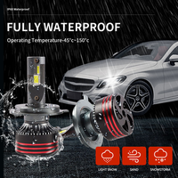 Ampoule de phare LED de voiture M8 PRO CSP 3570 65W 9005 9006 9007 H13 H4 H3 H11 9012 LED 90000LM 6000K Blanc Froid – Remplacement