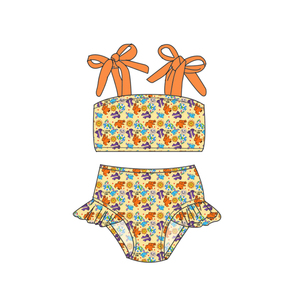 Ensemble de vêtements d'été confortables pour filles, maillots de bain pour bébés filles, imprimé personnalisé, bretelles réglables, tenues pour filles - Product Image 4