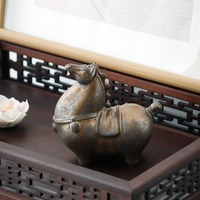 MSH robuste et corsé Vintage Tang Horse Tea Pet Ornament Cultivable Tea Pet