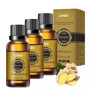 Wholesale 100 Natural Ginger 30ml Belly Drainage Ginger Essential Oil for Weight Loss Belly Fat Away Ginger Slimming Massage Oil