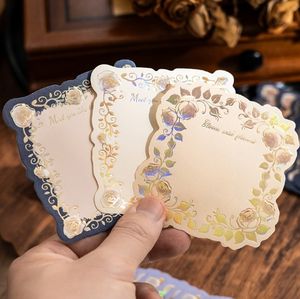 สมุดโน้ต<span class=keywords><strong>แบบ</strong></span>แผ่นหลวม ลายดอกกุหลาบ ปั๊มลายทอง<span class=keywords><strong>สาม</strong></span><span class=keywords><strong>มิติ</strong></span> พร้อมแผ่นบันทึกข้อความ - Product Image 1