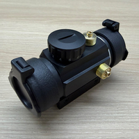 Lunette de visée WUSAN Scopes-10 1x40RD Optic HD Red Dot Sight en aluminium, compacte et tactique, avec montage 11 mm/20 mm, lentille noire avec revêtement rouge.
