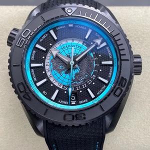 Reloj Mecánico de Lujo de la Mejor Calidad, Sumergible, 45.5mm, Movimiento VS Factory 8938, Cerámica Negra, Worldtimer GMT - Product Image 1