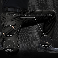 Pantalon tactique léger pour homme, séchage rapide et imperméable, pour le travail en extérieur et la randonnée, avec confort extensible