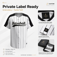 Maillot de baseball personnalisé en gros, entièrement boutonné, broderie en twill 3D pour équipes haut de gamme, marque privée, fournisseur OEM, commandes en gros