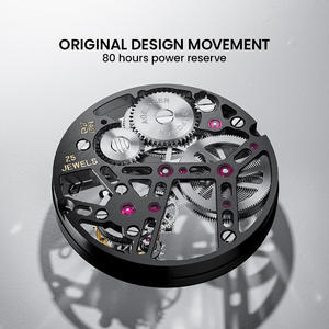 AGELOCER Original Tourbillon-Uhr mit Regenbogen-Diamantlünette, Herren-Skelett-Armbanduhr mit Handaufzug und Mechanikwerk, inklusive Box - Product Image 4