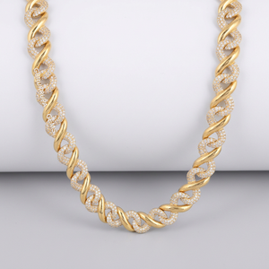 Cadena de Plata de Ley 925 con Diamante Cultivado, Elegante y Moderna, para Compromiso, Fiesta, Boda, Regalo para Mujer, Joyería Fina - Product Image 6