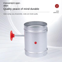 Régulateur de ventilation pour conduit CVC, réglable, en tôle d'acier galvanisé, avec poignée à vis, 100 mm, pour volume d'air circulaire, économie d'énergie