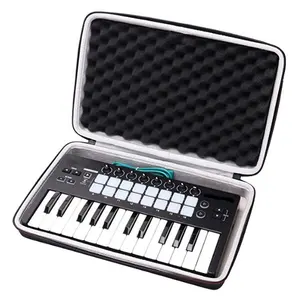 Hardshell Protection Travel Carrying Case Hard Keyboard Bag Gig Case For 25 Key MIDI Controller Keyboards With Strong Dense Foam