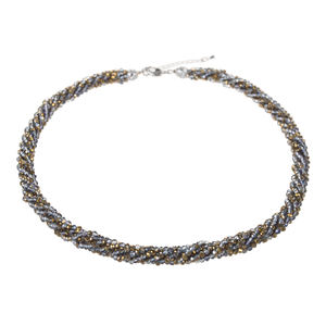 Collar Religioso Vintage WENCHI con 3 Hileras de Perlas de Agua Dulce y Cuentas de Latón Turquesa para Fiesta o Regalo - Product Image 3