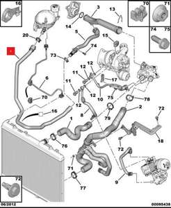 POUR Peugeot 208 2008 Tuyau <span class=keywords><strong>De</strong></span> <span class=keywords><strong>Refroidissement</strong></span> <span class=keywords><strong>De</strong></span> Radiateur pour Citroen <span class=keywords><strong>206</strong></span> 207 DS3 Systèmes <span class=keywords><strong>De</strong></span> <span class=keywords><strong>Refroidissement</strong></span> 1317T1 1317TZ 1317V7 9675906380 - Product Image 5