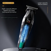 Tondeuse à cheveux électrique Sportsman avec écran numérique, batterie rechargeable, lames en acier inoxydable pour usage domestique, homme, barbier