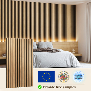 Panneau mural professionnel en lattes de <span class=keywords><strong>bois</strong></span> pour <span class=keywords><strong>piscine</strong></span>, insonorisant, avec feutre PET ignifuge et livraison DDP mondiale et prix inclus - Product Image 1