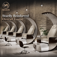 Luxe Moderne Trône Professionnel Dos Haut Pieds Spa Massage Manucure Pédicure Chaises pour Salon de Manucure