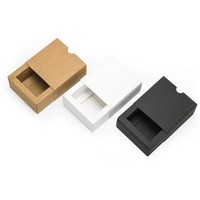Cajas de Regalo de Papel con Cajón Deslizable, Cajas de Embalaje Kraft Blancas y Negras con Logotipo Personalizado para Joyería, Cosméticos y Artículos Pequeños