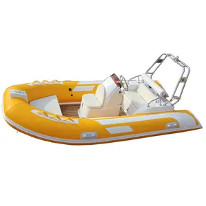 Thiết kế mới tốc độ cao cứng nhắc hull Rib 390 thuyền hypalon Inflatable sợi thủy tinh câu cá du thuyền Rib thuyền với động cơ phía ngoài