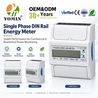 Compteur d'énergie numérique intelligent monophasé 2 fils pour rail DIN, usage domestique, analogique, kWh