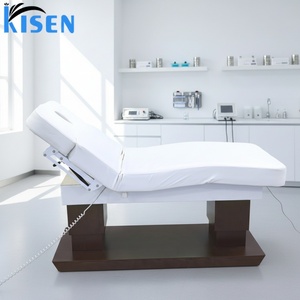 KISEN Beauty Salon Furniture 4 Motors <b>Electric</b> Facial Spa Bed Modern Luxury Foot Control Saloon Massage <b>Table</b> and Bed Equipment - Product Image 1