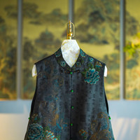 Gilet chinois en soie haut de gamme pour femme, style héritage, broderie florale Xiangyun, col montant, simple boutonnage, 7868