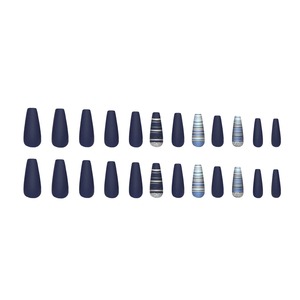 Suministros para <span class=keywords><strong>uñas</strong></span> Productos de belleza Prensa <span class=keywords><strong>en</strong></span> <span class=keywords><strong>uñas</strong></span> Venta al por mayor Ballet Mate <span class=keywords><strong>Azul</strong></span> Plata Y2K Diseño francés Puntas de <span class=keywords><strong>uñas</strong></span> acrílicas usables - Product Image 5