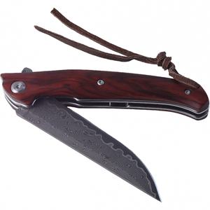 Boutique Damasco <span class=keywords><strong>cuchillo</strong></span> plegable mango de madera personalizado de alta calidad al aire libre Camping táctico EDC <span class=keywords><strong>cuchillo</strong></span> de bolsillo <span class=keywords><strong>cuchillo</strong></span> de combate OEM - Product Image 5