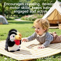 Jouet interactif Tumama pour enfants 18 mois+, jouets en peluche musicaux pour le temps sur le ventre, jouets en peluche sauteurs en forme de toucan, jouet en peluche lavable pour bébé