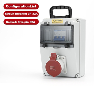 3P32A MCB + 5‑pin 32A Industrial Power <b>Box</b>.Support customization,Contact customer service for a quote.Socket <b>box</b> - Product Image 2