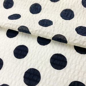 Dệt may các nhà sản xuất trắng đen Polka Dot Voile bong bóng seersucker in bông vải - Product Image 4