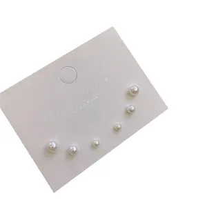 2022 Temperament round pearl earrings Mini S925 silver simple delicate earrings set