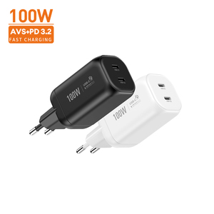 Mini Cargador AVS PD3.<span class=keywords><strong>2</strong></span> de 100W, Adaptador de Pared Dual Tipo C de 70W para iPhone, Samsung <span class=keywords><strong>Galaxy</strong></span>, Cargador de Teléfono Móvil USB C de Carga Rápida - Product Image 1
