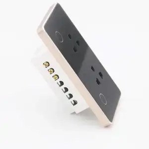 US UK Double Sockets Smart Wifi Outlet Alexa Google Voice Operated 110V Smart Home Kits Socket und Switch