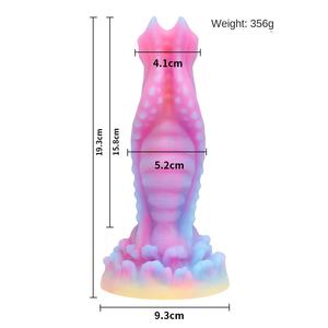 Dildo de Silicona Platino Luminoso en Forma de Falo, Juguete Sexual para Adultos, <span class=keywords><strong>Masturbador</strong></span> Femenino - Product Image 4