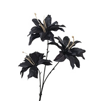 Bunga Buatan Hitam untuk Dekorasi Pernikahan Mawar Hydrangea Lili Grosir dalam Jumlah Besar