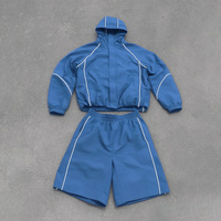 Ensemble de survêtement vintage personnalisé pour hommes, en nylon, décontracté, tendance, 2 pièces, vente en gros, vêtements pour hommes personnalisés, OEM