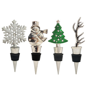 Bouchons de bouteille de vin rouge en alliage de Noël <span class=keywords><strong>personnalisé</strong></span> avec lettre en forme d'animal Led en acier inoxydable cristal <span class=keywords><strong>champagne</strong></span> liège - Product Image 1