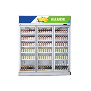 Refrigerador de refrigerador com display vertical | Equipamento de refrigerador para bebidas e cerveja, vitrine comercial