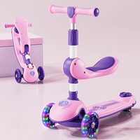 Skuter Grosir untuk Anak Usia 1-8 Tahun Laki-laki dan Perempuan dengan Pedal Plastik 3 Roda Skuter Anak-anak Dapat Naik Skuter