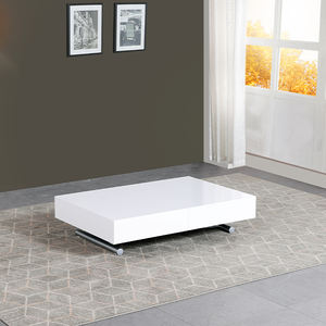 <span class=keywords><strong>Table</strong></span> à manger extensible et réglable en hauteur, <span class=keywords><strong>blanc</strong></span> brillant, gain de place, pour appartement - Product Image 2