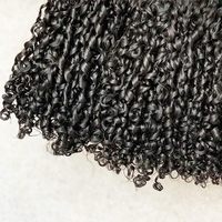 Extensiones de Cabello Humano 100% Virgen Brasileño Remy, Rizado Pixie, Doble Trama, Color 12A, 100 Gramos