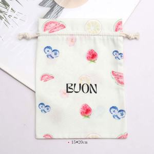 Sac d'emballage numérique personnalisé imprimé en coton <span class=keywords><strong>Think</strong></span> cadeau avec cordon pour les aliments sacs à poussière de pochette en mousseline de stockage biologique de haute qualité - Product Image 5