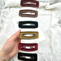 Épingle à cheveux artisanale en velours français vintage, cadeau commémoratif, élégante et polyvalente pour franges; Cheveux exquis