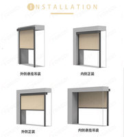 Persianas Enrollables Verticales Motorizadas para Exteriores, con Control Remoto, Resistentes a la Intemperie, para Patio, Terraza, Balcón, Personalizadas