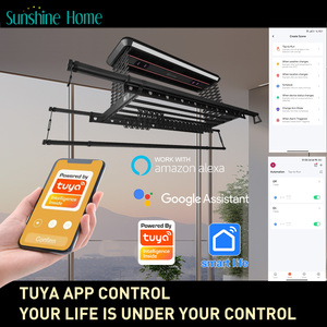 Sunshine Home Smart <b>Ceiling</b> Clothes Drying Rack With 6 Blowers Remote Control Metal Design For Indoor Use - Product Image 4