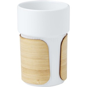 Tazza in Ceramica Senza Marca da 340ml con Rivestimento in Bambù, Lavabile in Lavastoviglie, Adatta al Microonde, Stile Europeo, Design Cartoon, Termica per Bevande Calde e Fredde, 400ml/10oz - Product Image 1