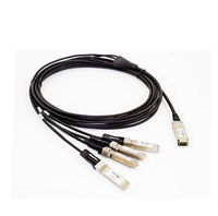 Câble DAC QSFP + 40G avec émetteurs-récepteurs à fibres optiques 1/3/5/7M avec 4x10G SFP utilisé pour le réseau FTTH/IP
