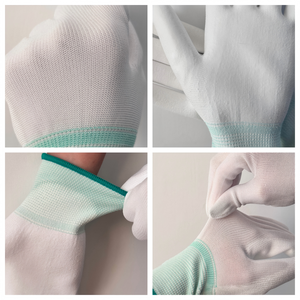 Gants de travail de protection d'urgence durables à prix abordable, en tricot de polyester 13 jauges, enduits de PU et doublés de polyester - Product Image 6