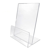 Transparent petit acrylique chevalet support Lucite porte-revues brochure dépliant support de livre de cuisine livre ouvert présentoir support