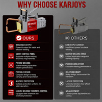 Machine de soudage par points professionnelle double face pour la réparation de carrosserie automobile, soudeuse à impulsions à onduleur 12,8 kW, certifiée CE, acier inoxydable