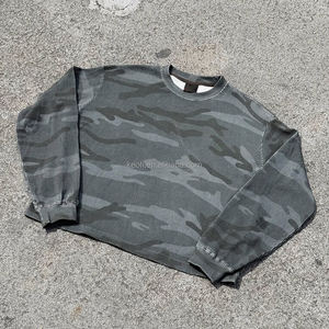 Magliette in Cotone con Stampa Grafica Mimetica Personalizzata DTG, T-Shirt <span class=keywords><strong>Termica</strong></span> Camo Oversize a <span class=keywords><strong>Maglia</strong></span> Waffle a <span class=keywords><strong>Maniche</strong></span> <span class=keywords><strong>Lunghe</strong></span> per Uomo - Product Image 4